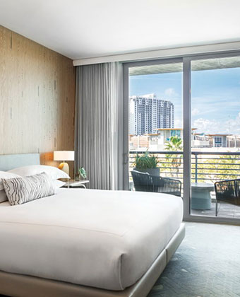 guest room with balcony